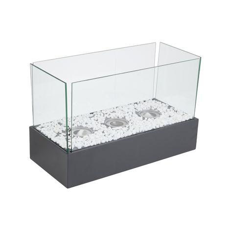 Tabletop Alcohol Fire Pit with Glass Shield